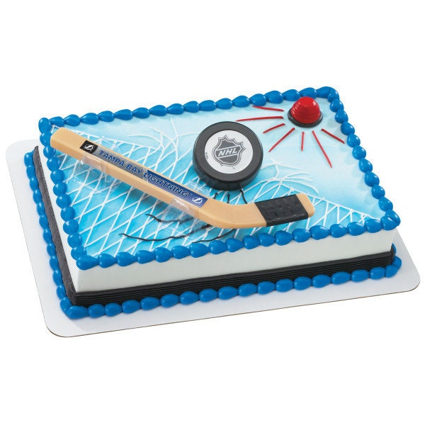 TAMPA BAY LIGHTNING Cake Topper Nhl Slap Shot Cake Decoration Decoset Birthday Craft Supply