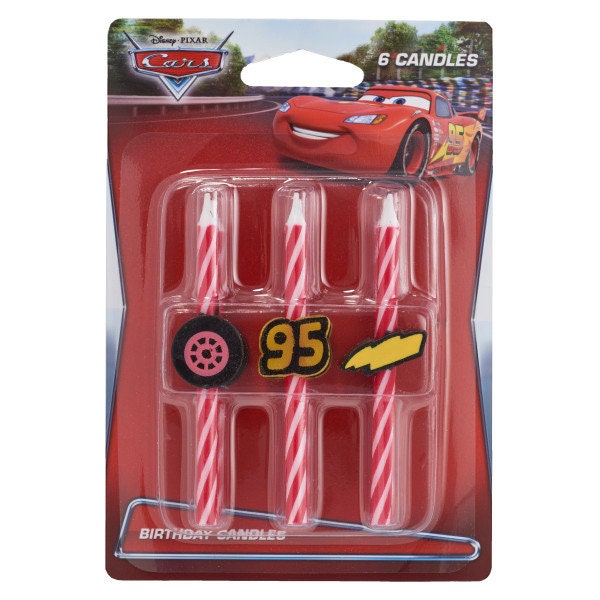 DISNEY CARS Birthday Candles Cupcake Cake Toppers for Party Decoration Craft Supply