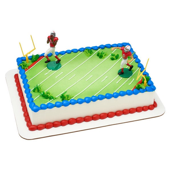 TOUCHDOWN FOOTBALL Cake Topper Quarterback Cake Decoration Decoset Birthday Craft Supply