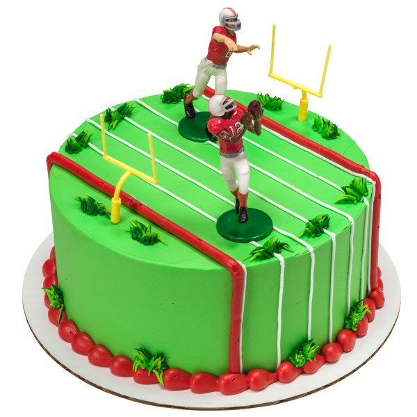 TOUCHDOWN FOOTBALL Cake Topper Quarterback Cake Decoration Decoset Birthday Craft Supply