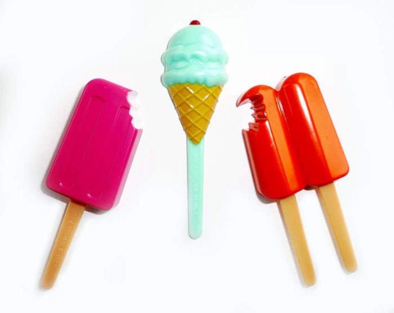 12 COOL TREATS Cupcake Picks Cake Toppers for Ice Cream Cone Popsicle Birthday Party Decoration Craft Supply