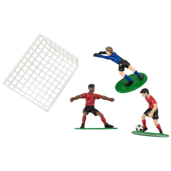 SOCCER KICK OFF Cake Topper Cake Decoration Birthday Sports Goal Soccer Ball Decoset Craft Supply