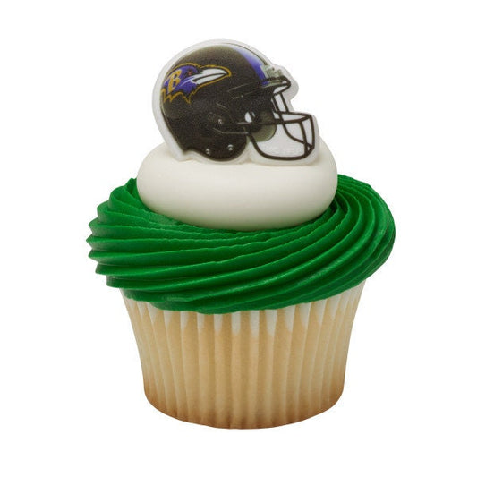 12 BALTIMORE RAVENS Cupcake Rings NFL Cake Toppers for Birthday Party Decoration
