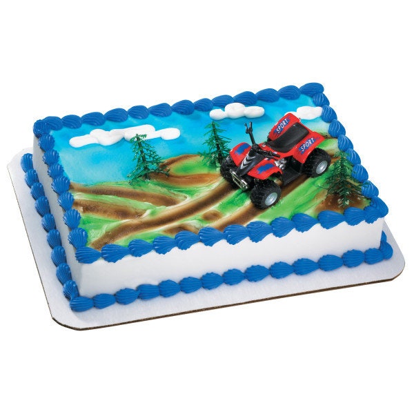 ATV 4 WHEELER Cake Topper All Terrain Vehicle Cake Decoration Birthday Decoset Craft Supply