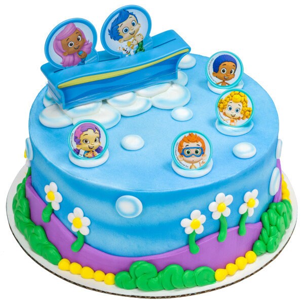 BUBBLE GUPPIES Cake Topper Gil, Molly & Gang Party Cake Decoration Birthday Decoset Craft Supply