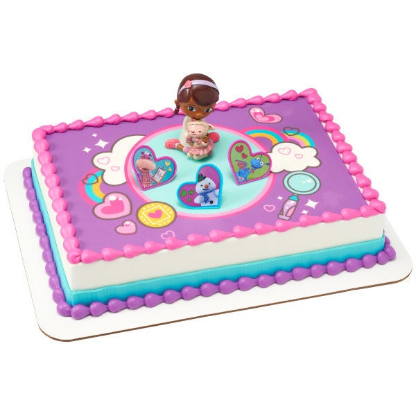 DOC MCSTUFFINS Cake Topper Doc & Lambie Party Cake Decoration Birthday Decoset Craft Supply