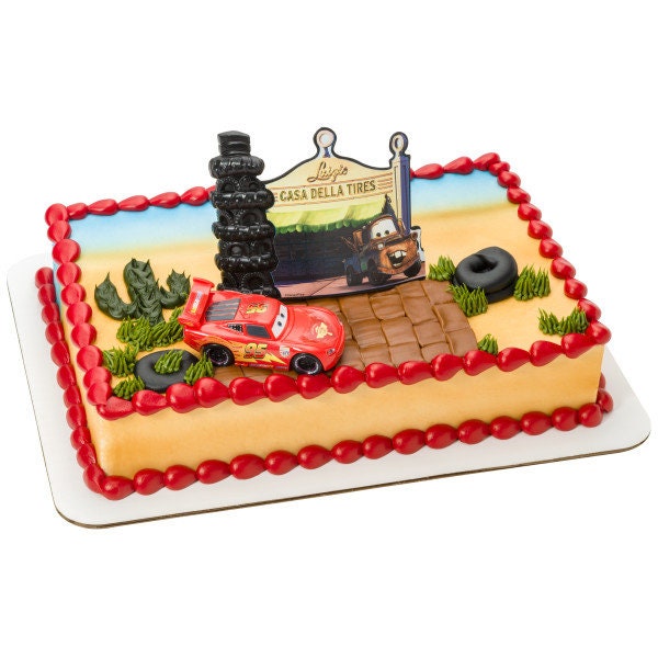 DISNEY CARS Cake Topper Cars Radiator Springs McQueen Party Cake Decoration Birthday Decoset