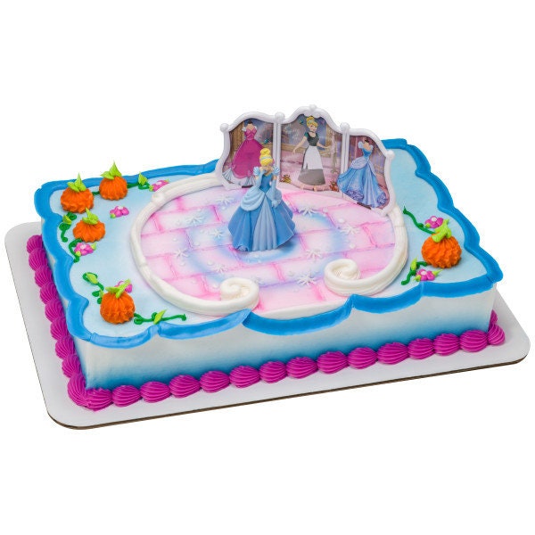 DISNEY PRINCESS Cake Topper Cinderella Transforms Set Cake Decoration Decoset Birthday Craft Supply