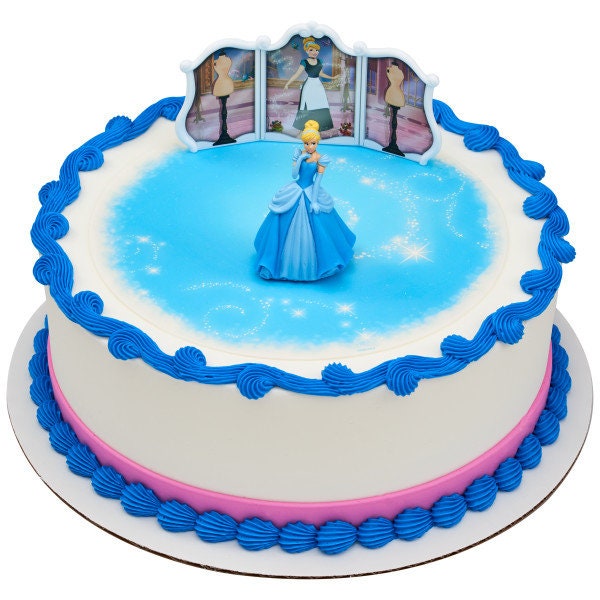 DISNEY PRINCESS Cake Topper Cinderella Transforms Set Cake Decoration Decoset Birthday Craft Supply
