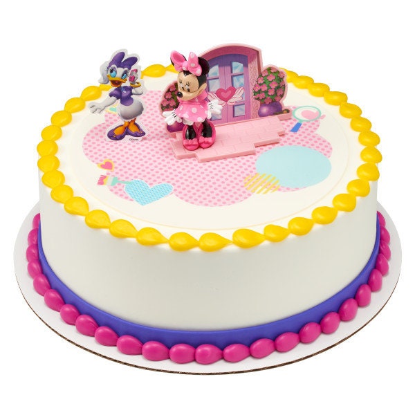 MINNIE MOUSE Cake Topper Daisy Duck Happy Helpers Party Cake Decoration Birthday Decoset Craft Supply