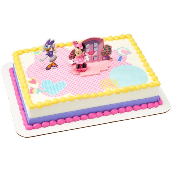 MINNIE MOUSE Cake Topper Daisy Duck Happy Helpers Party Cake Decoration Birthday Decoset