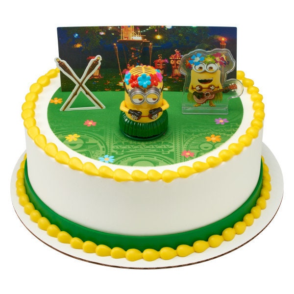 DESPICABLE ME Cake Topper Hula Movie Party Cake Decoration Birthday Decoset Craft Supply