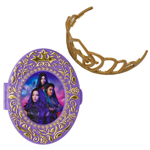 DESCENDANTS 3 Cake Topper Good 2 B Bad Mirror Crown Cake Decoration Birthday Party Decoset Craft Supply