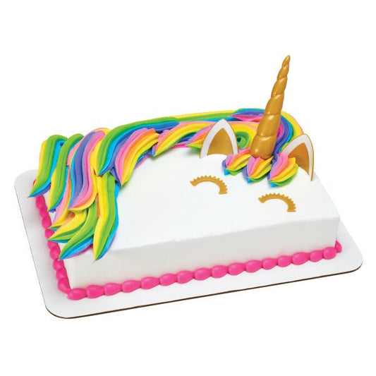UNICORN Cake Topper Horn Mane Eyelashes Mystic Fantasy Decoration Decoset Birthday Craft Supply