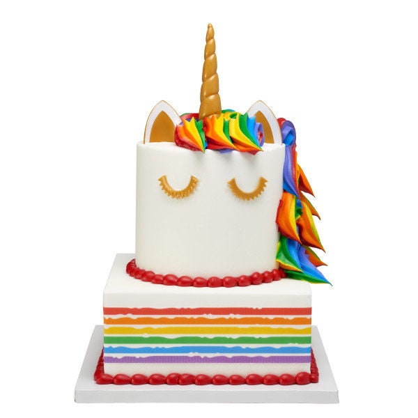 UNICORN Cake Topper Horn Mane Eyelashes Mystic Fantasy Decoration Decoset Birthday Craft Supply