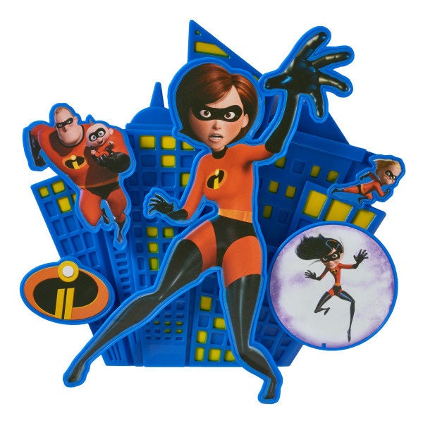 INCREDIBLES 2 Cake Topper We Are Incredible Super Hero Movie Decoration Decoset Birthday