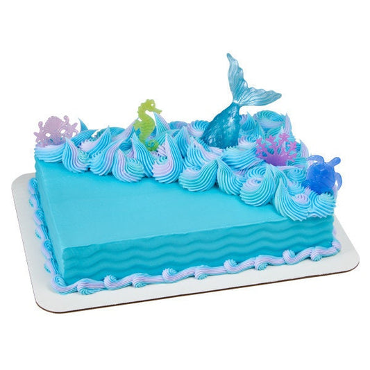 MYSTICAL MERMAID Cake Topper Seahorse Crown Tail Fantasy Decoration Decoset Birthday Craft Supply