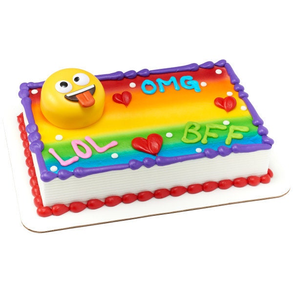 EMOJI Cake Topper Icons Funny Faces Birthday Cake Decoration Decoset Craft Supply