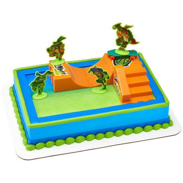 Teenage Mutant Ninja Turtles Cake Topper TMNT Rise Up! Birthday Cake Decoration Decoset