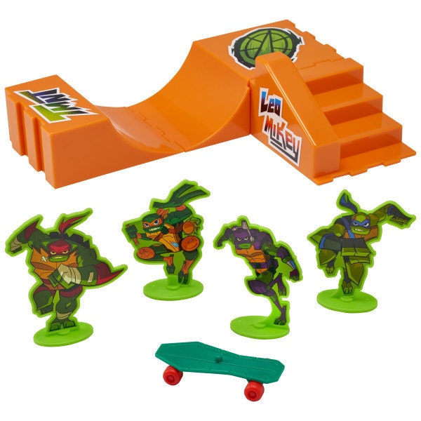 Teenage Mutant Ninja Turtles Cake Topper TMNT Rise Up! Birthday Cake Decoration Decoset Craft Supply