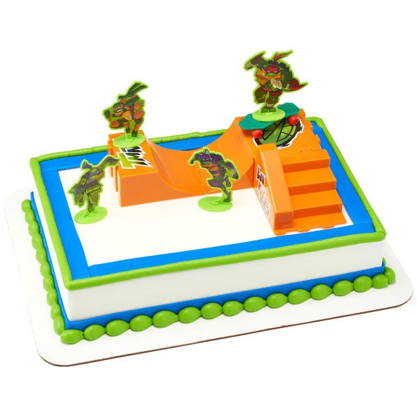 Teenage Mutant Ninja Turtles Cake Topper TMNT Rise Up! Birthday Cake Decoration Decoset Craft Supply