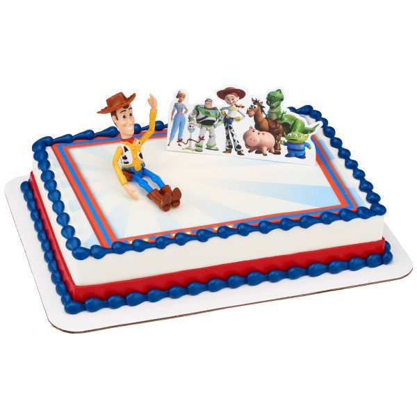 TOY STORY 4 Cake Topper Disney Team Toy Woody Forkie Birthday Cake Decoration Decoset Craft Supply