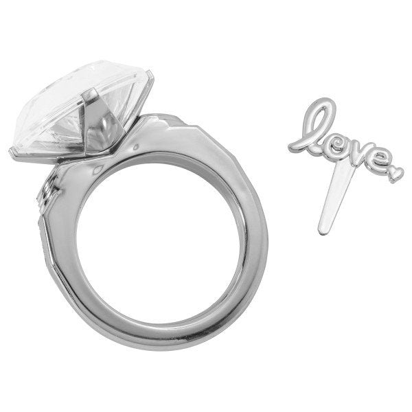 DIAMOND RING Cake Topper Engagement Bachelorette Wedding Party Love Cake Decoration Decoset