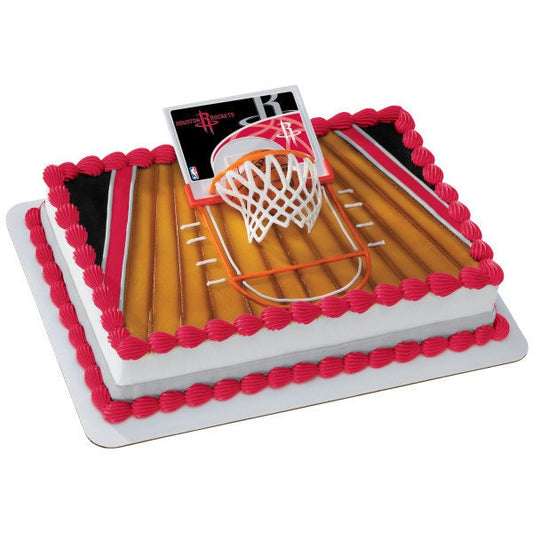 HOUSTON ROCKETS Cake Topper NBA Birthday Slam Dunk Team Cake Decoration Decoset Craft Supply