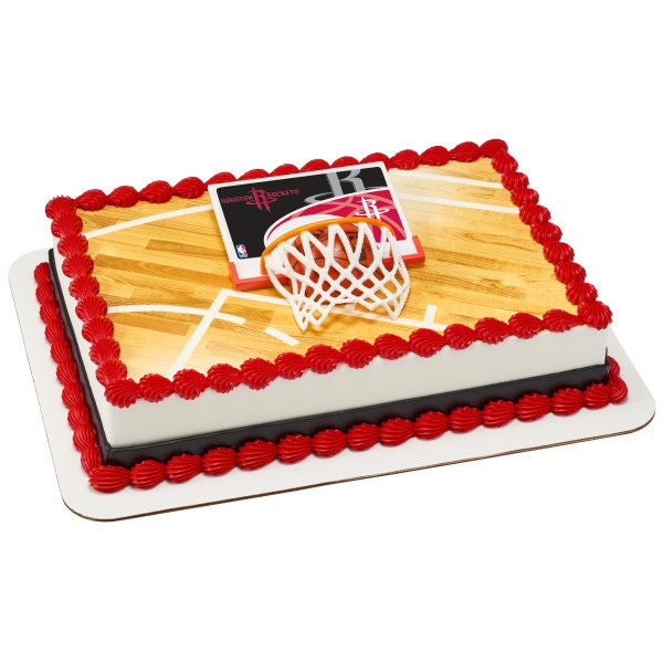 HOUSTON ROCKETS Cake Topper NBA Birthday Slam Dunk Team Cake Decoration Decoset