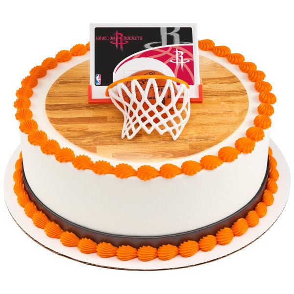 HOUSTON ROCKETS Cake Topper NBA Birthday Slam Dunk Team Cake Decoration Decoset