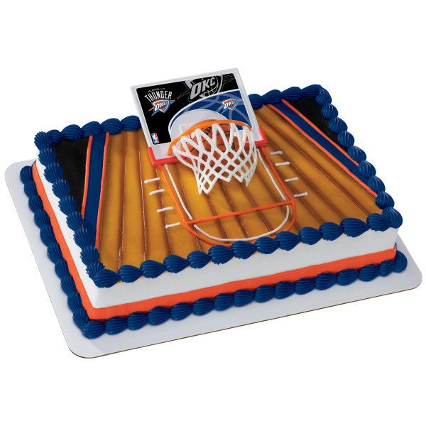 OKLAHOMA CITY THUNDER Cake Topper Nba Birthday Slam Dunk Team Cake Decoration Decoset Craft Supply
