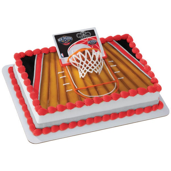 NEW ORLEANS PELICANS Cake Topper Nba Birthday Slam Dunk Team Cake Decoration Decoset Craft Supply