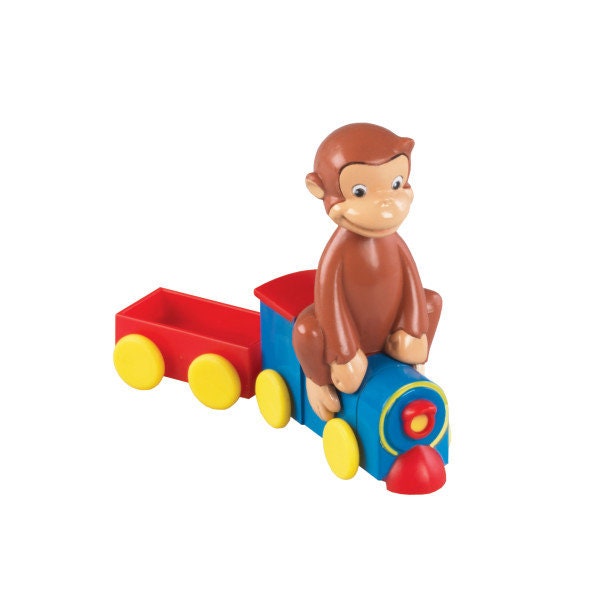 CURIOUS GEORGE Cake Topper Train Set Birthday Party Cake Decoration Decoset