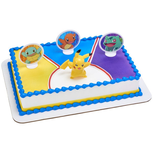 POKEMON Cake Topper Light Up Pikachu Birthday Party Cake Decoration Decoset Craft Supply