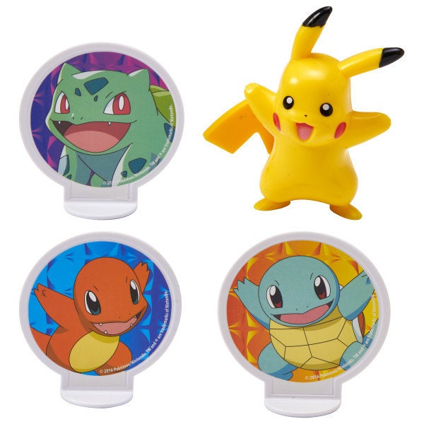 POKEMON Cake Topper Light Up Pikachu Birthday Party Cake Decoration Decoset Craft Supply