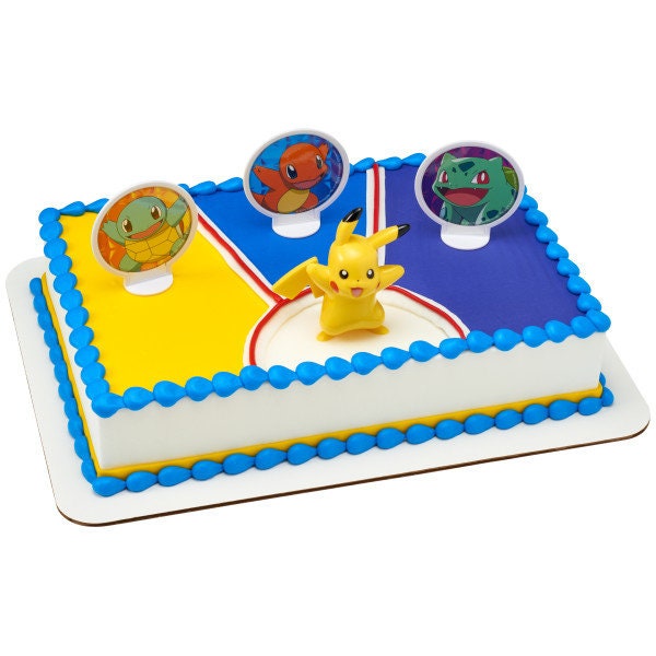 POKEMON Cake Topper Light Up Pikachu Birthday Party Cake Decoration Decoset Craft Supply