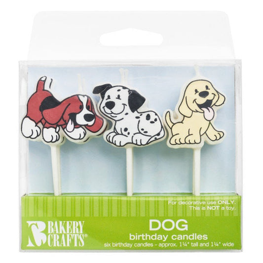 DOG BIRTHDAY Candles Puppies Balloons Cupcake Cake Toppers for Party Decoration Craft Supply
