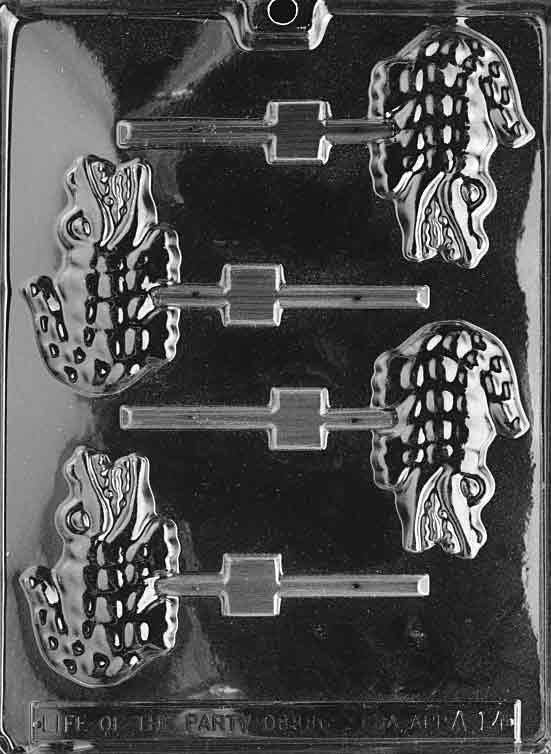 ALLIGATOR LOLLY Sucker Chocolate Candy Mold Craft Supply