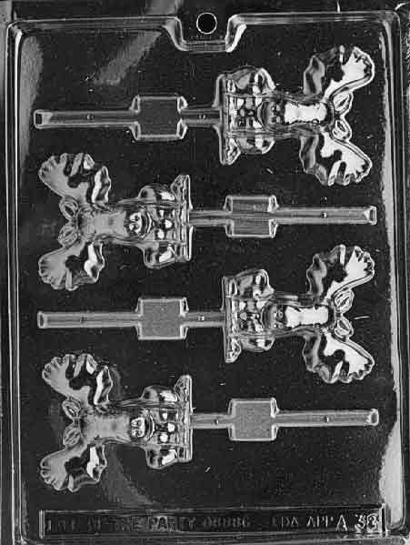 MOOSE LOLLY Sucker Chocolate Candy Mold Craft Supply