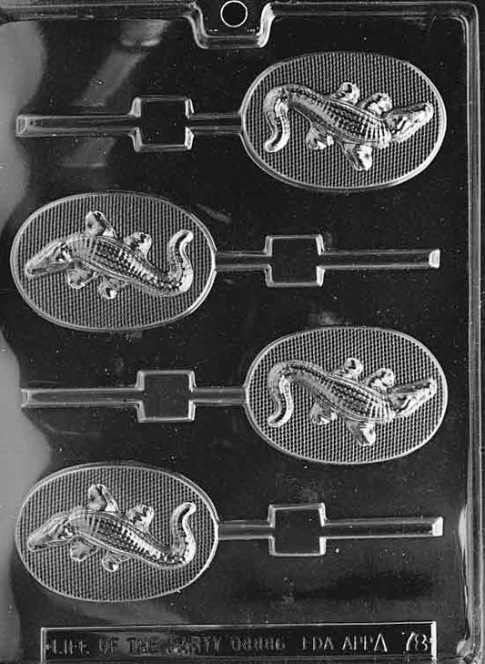 ALLIGATOR LOLLY Animal Sucker Chocolate Candy Mold Craft Supply