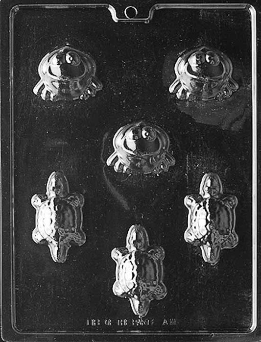 FROGS/TURTLES Animal Chocolate Candy Mold Craft Supply