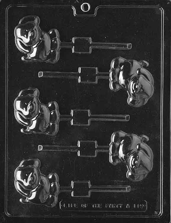 PUPPY DOG LOLLY Animal Sucker Chocolate Candy Mold Craft Supply