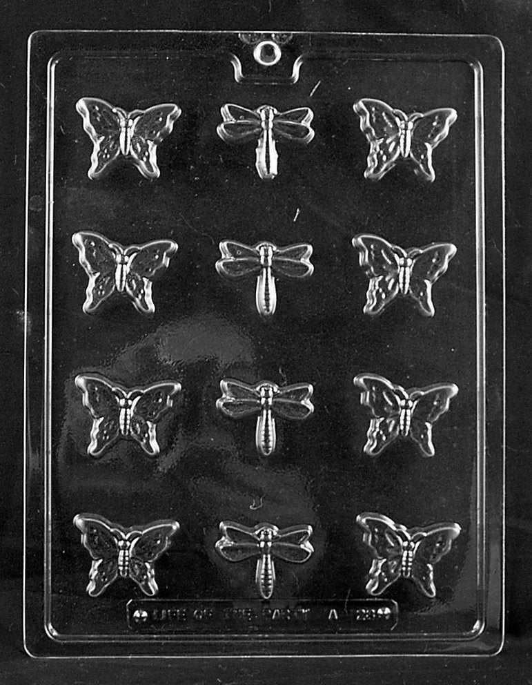 BUTTERFLY AND DRAGONFLY Bite Size Chocolate Candy Mold Craft Supply