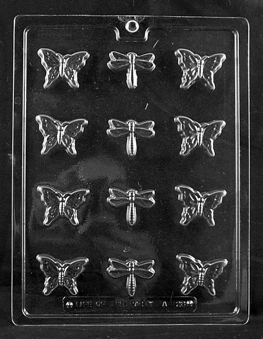 BUTTERFLY AND DRAGONFLY Bite Size Chocolate Candy Mold Craft Supply