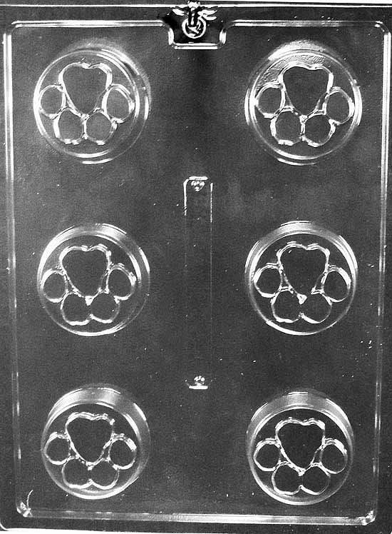 PAW PRINT COOKIE Chocolate Candy Mold Craft Supply