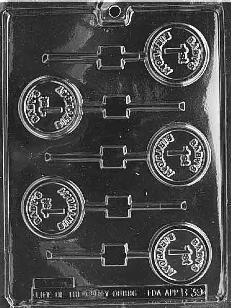BABY'S 1ST BIRTHDAY LOLLY Baby Sucker Chocolate Candy Mold