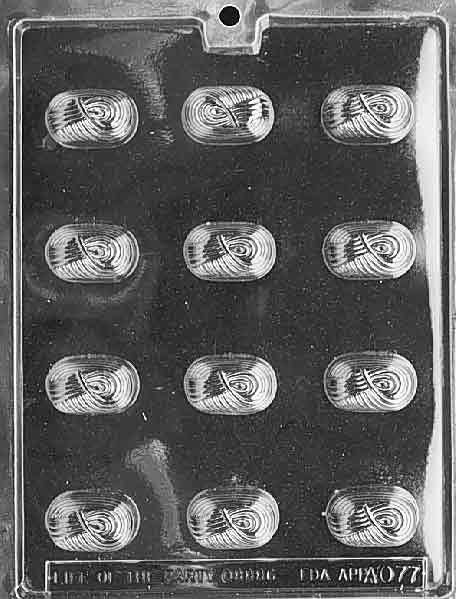 OVAL SWIRL TRADITIONAL Chocolate Candy Mold Craft Supply