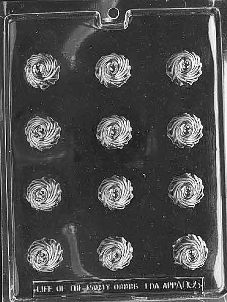SWIRL BON BON Chocolate Candy Mold Craft Supply