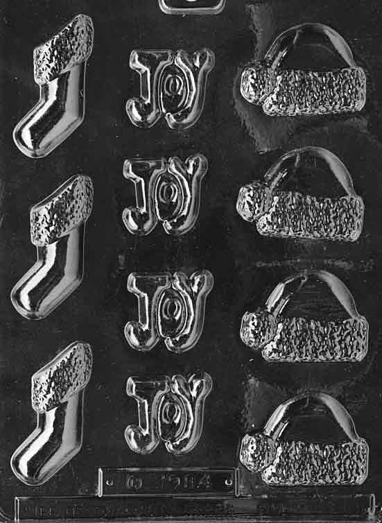 CHRISTMAS JOY ASSORTMENT Christmas Chocolate Candy Mold