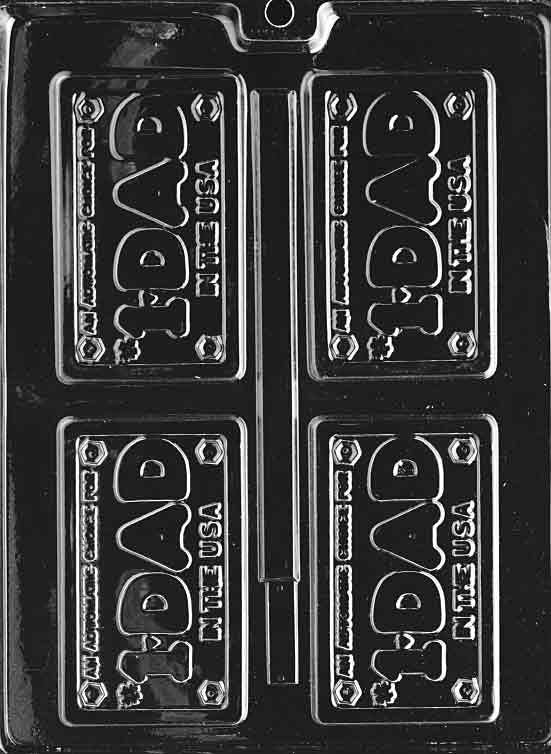 DAD LICENSE PLATE Chocolate Candy Mold Craft Supply